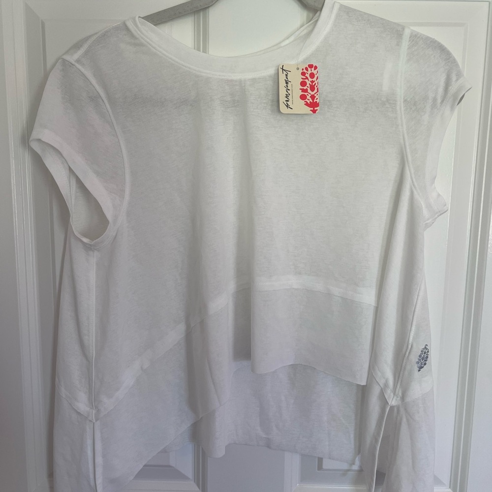 Free People Movement White Sheer Top